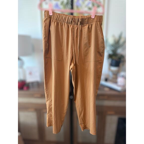 Old Navy Active StretchTech Tapered Elastic Waist Pants Brown Womens Size Large - Picture 1 of 10